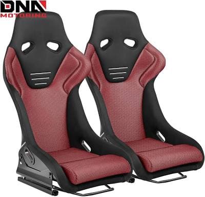 DNA Motoring Universal Fixed Position Bucket Racing Seats