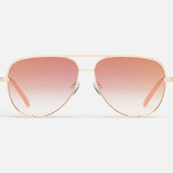 HIGH KEY Wire Frame Aviator Sunglasses, GOLD/COPPER FADE