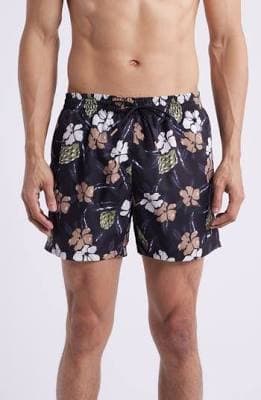 Boss Men's Piranha Floral Swim Trunks