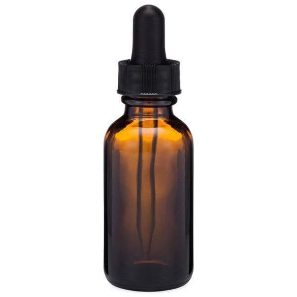3 Pack 1oz Amber Glass Dropper Bottles