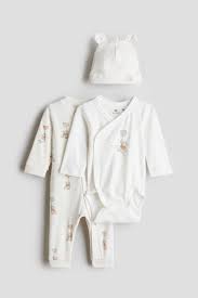 3-piece cotton set - White/Winnie the Pooh - Kids | H&M HK