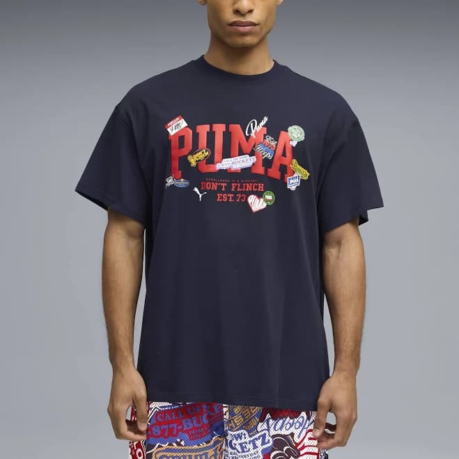 PUMA Men's Sticker Pack Basketball T-Shirt