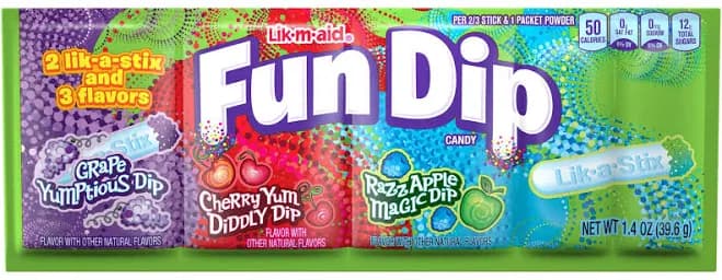 Lik-m-aid Fun Dip Candy, 1.4 Ounce -- 288 per case
