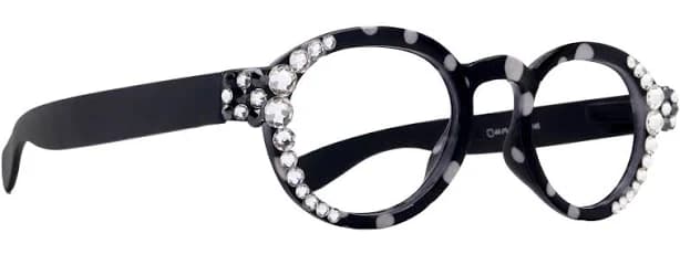 Dotty Chic Bling Round Reading Glasses
