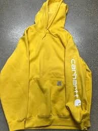 Men’s carhartt size XL yellow pullover hoodie