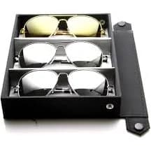 Aviator Metal Sunglasses with Mirrored Lenses