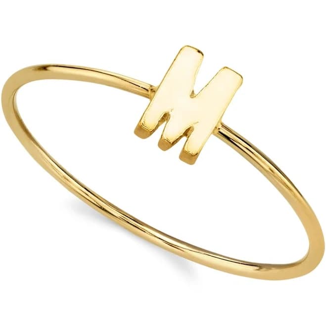Women's 1928 Jewelry 14K Gold Dipped Initial Monogram Letter Ring