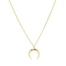 Crescent Moon Silver Necklace
