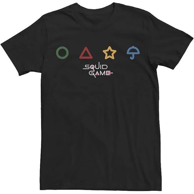 Squid Game Colorful Symbols Graphic T-Shirt
