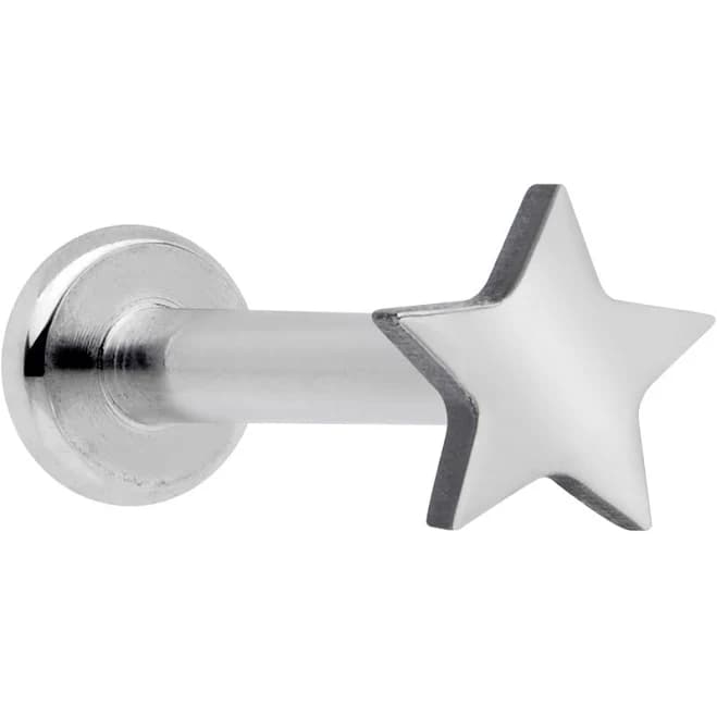 Body Candy 16g Titanium Hypoallergenic Labret Lip Piercing