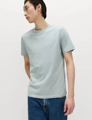 Marks & Spencer Regular Fit Cotton Crew Neck T-Shirt