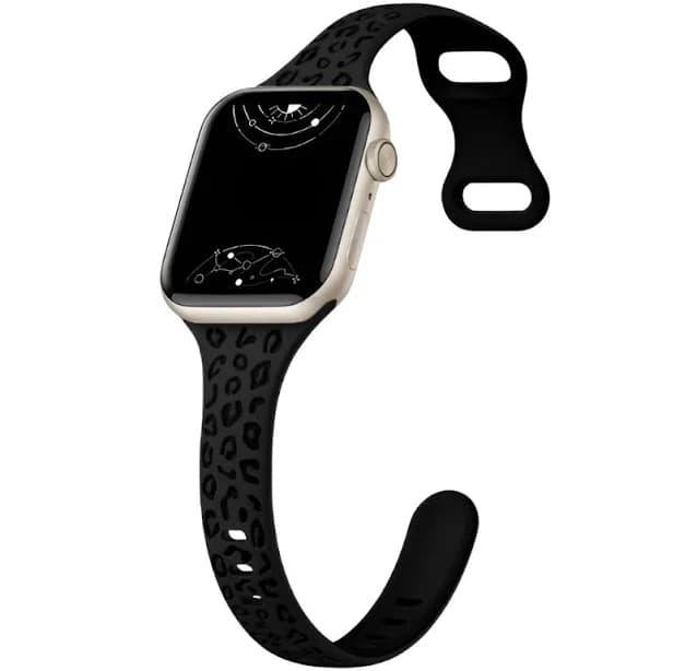 Apple Watch Band for Women Gratus Slim Leopard Silicone