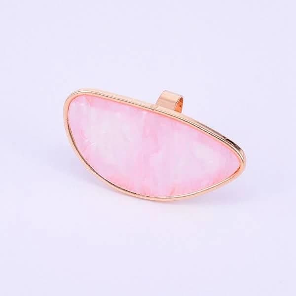 Nbeads Adjustable Resin Palette Rings, with Iron Finger Ring, Imitation Shell, Nail Art Tool, for Acrylic UV Gel Polish Foundation Mixing