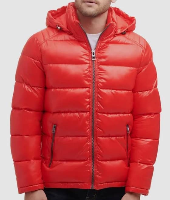 GUESS Men's Hooded Puffer Jacket