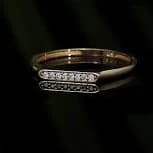 Modern Style 14k Solid Gold Diamond Ring, Signet Diamond Ring, Dainty Stackable Ring