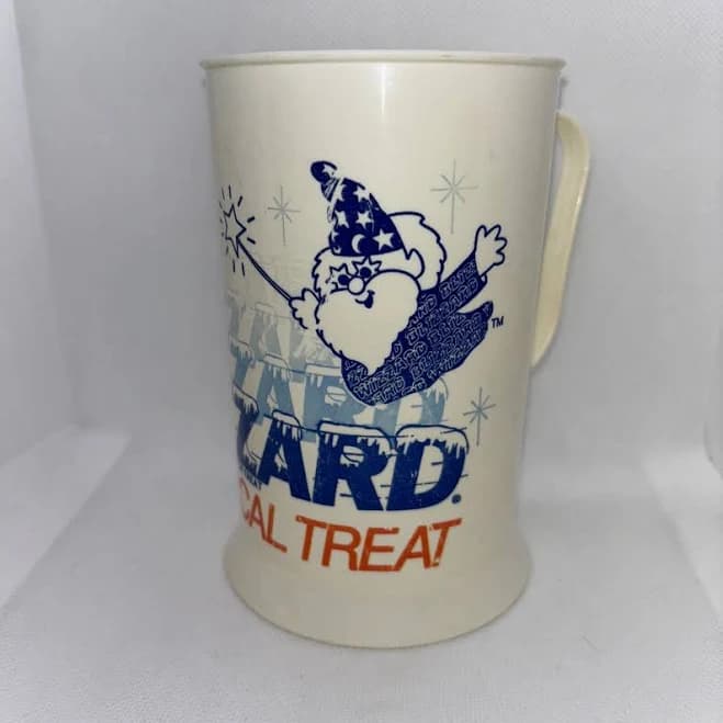 Vintage Dairy Queen Blizzard Wizard Cup Mug 1980s Hard To Find