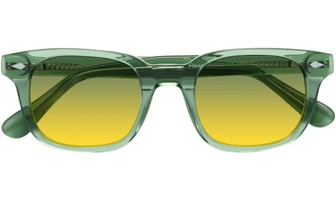 Classic Acetate Rectangle Gradient Sunglasses Sunwear Lenses