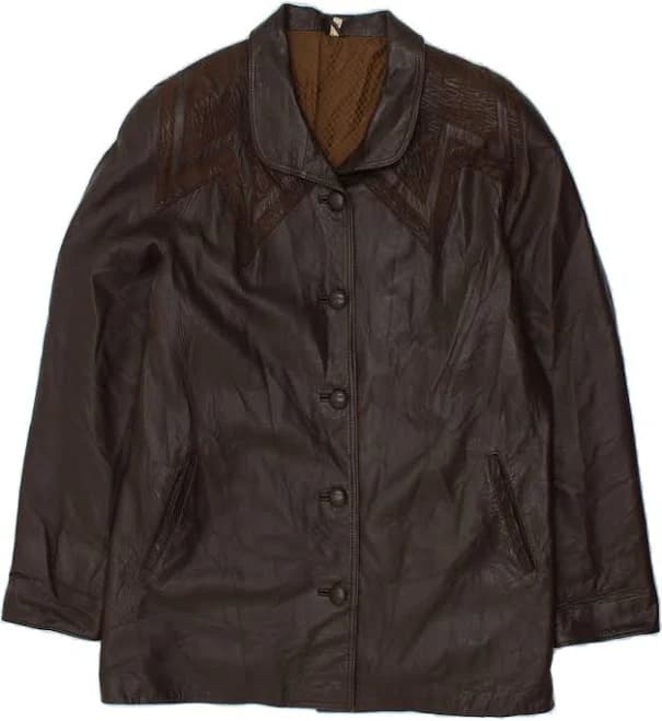 Vintage Leather Loose Fit Coat