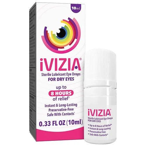 iVIZIA Sterile Lubricant Eye Drops for Dry Eyes