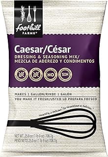Foothill Farms Caesar Dressing & Seasoning Mix, Make Classic Caesar Salad Dressing, Top Sandwiches, Mix in Soup and more, Makes 1 Gallon of Salad Dressing, 25 oz Packet