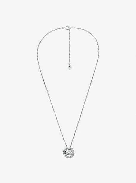 Michael Kors Pavé Logo Pendant Necklace