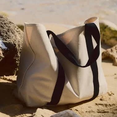 H&M Ladies Cotton Canvas Beach Bag