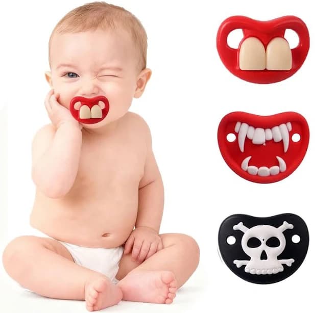 Funny Baby Pacifiers,funny Pacifiers For Skull&teeth&vampire