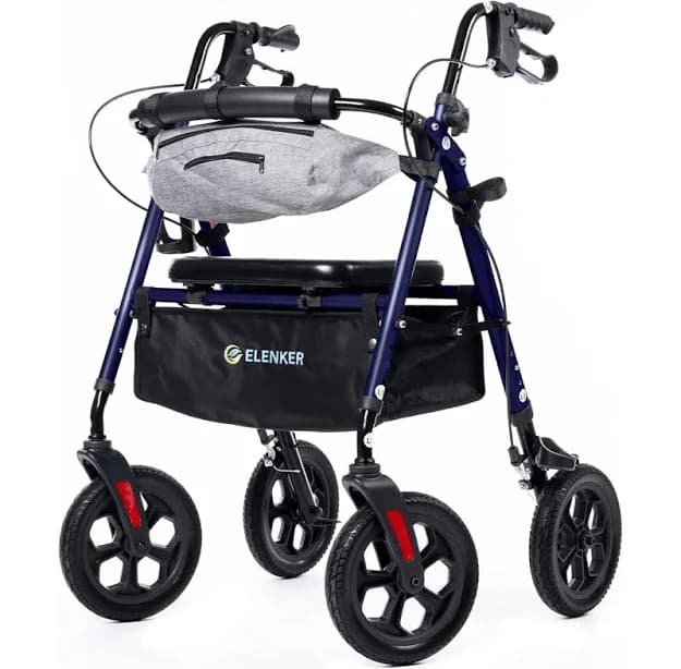 Elenker Rollator Walker with Seat Wheels