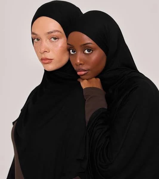 Premium Jersey Hijabs Black / Standard 180cmx80cm