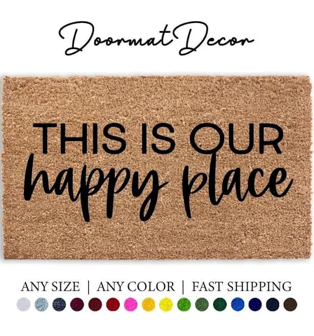 This Is Our Happy Place Doormat