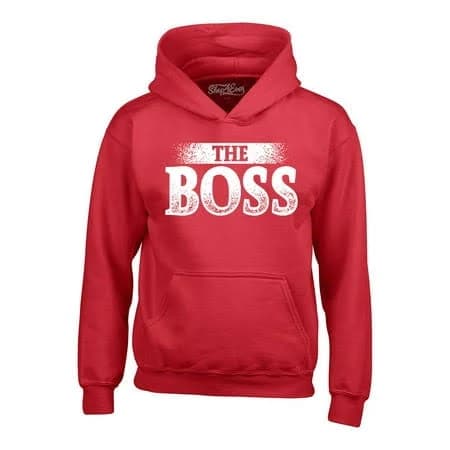 Shop4ever Men's The Boss Hooded Sweatshirt Hoodie
