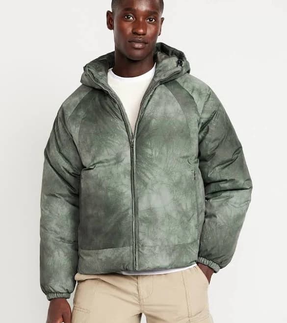 Old Navy Men's Oversized Water-Resistant Hooded Puffer Jacket