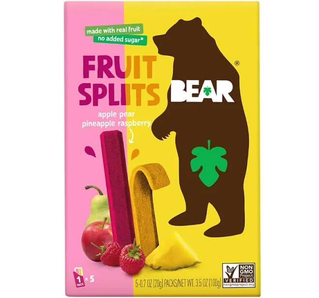 Bear Fruit Splits Raspberry & Pineapple 3.5 oz