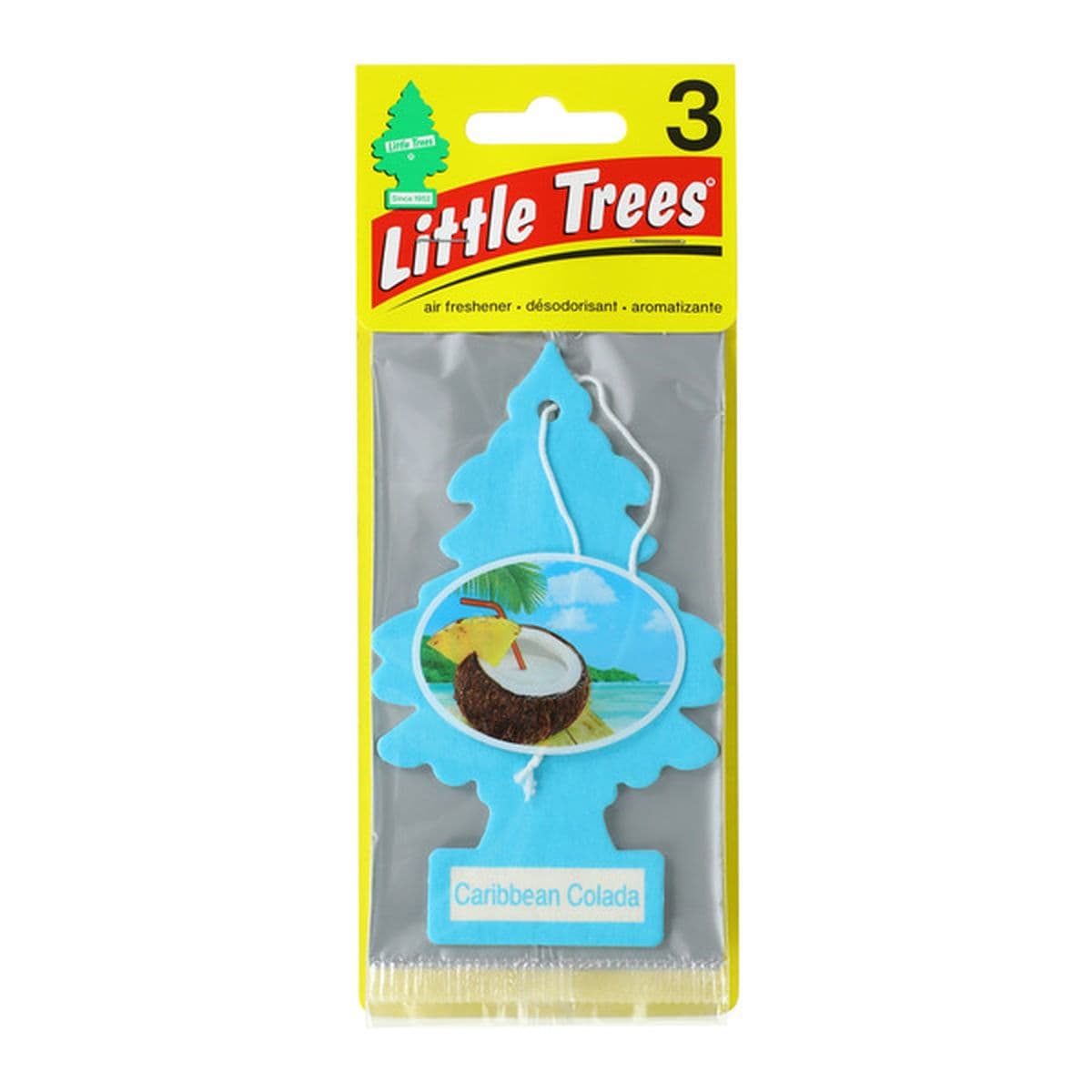 Little Trees Car Air Freshener 3-Pack (Caribbean Colada)
