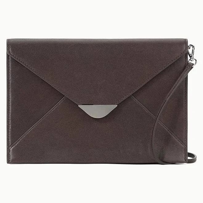 STAUD Women's Marcella Envelope Flap Leather Clutch