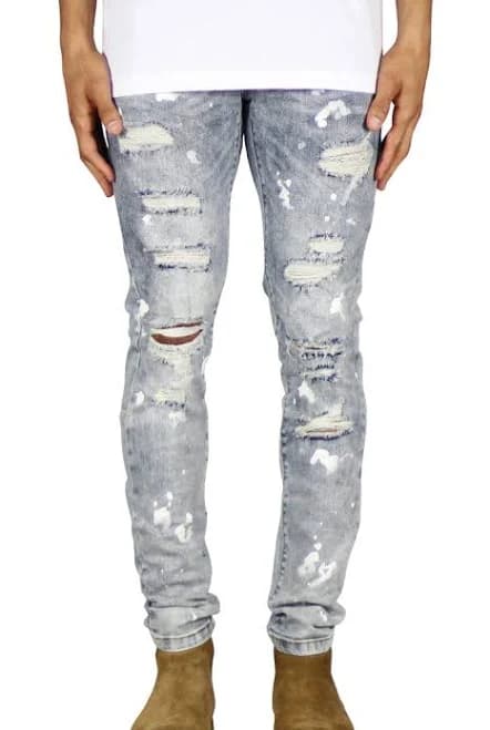 Men's Trendy Rag Splatter Jeans