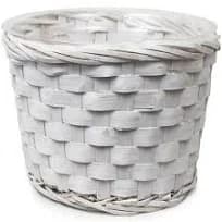 Ai-2025ww-q01 4 in. White Woven Wicker Basket