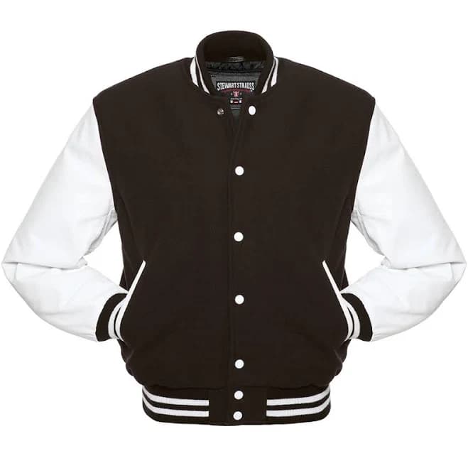 Stewart & Strauss Unisex Cowhide Leather Varsity Letterman Jacket
