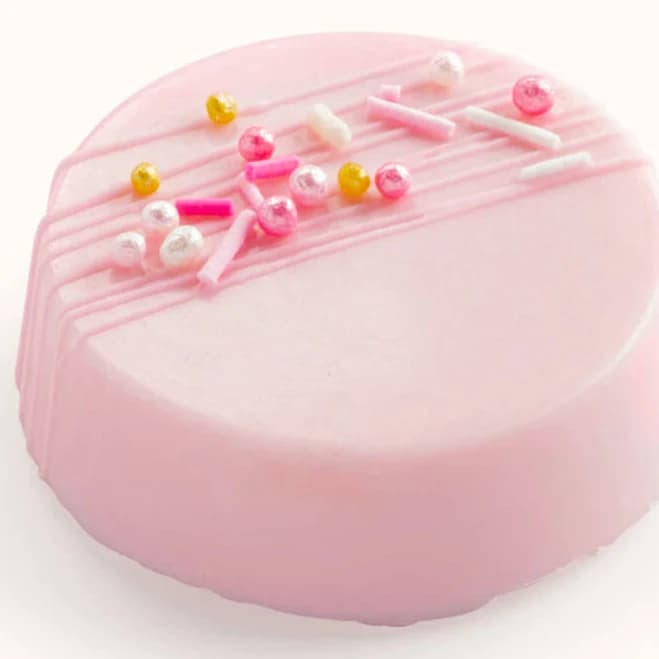 Pink Chocolate Covered Decorative Cookies