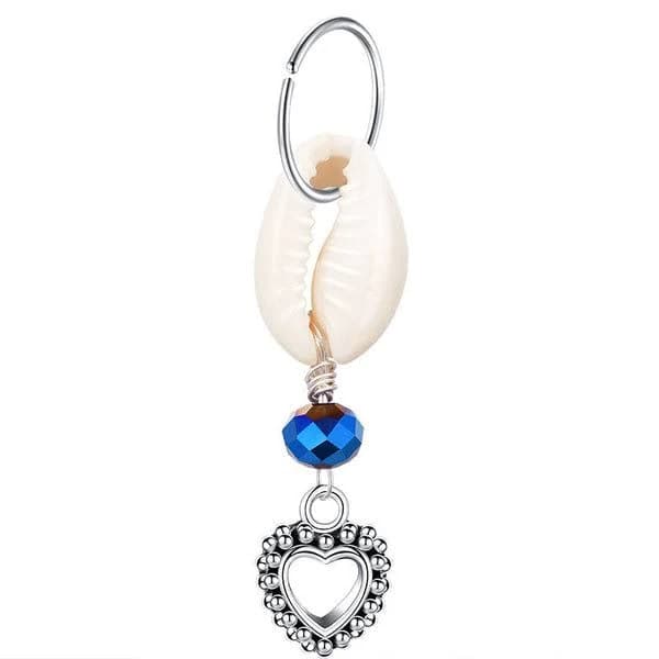 Surgical Steel Heart Dangling Belly Ring Hoop