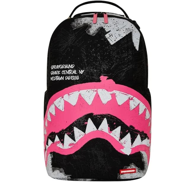 Sprayground Shark Central Sorbet Hand Painted DLX-Cotton Backpack