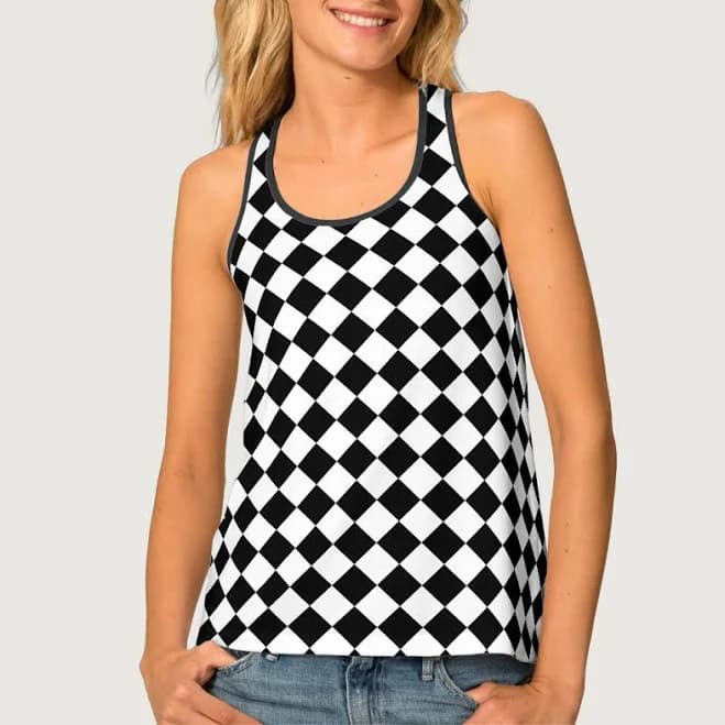 Women's Diamond Print Tank Top