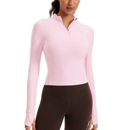 crz yoga Butterluxe Half Zip Cropped Long Sleeve