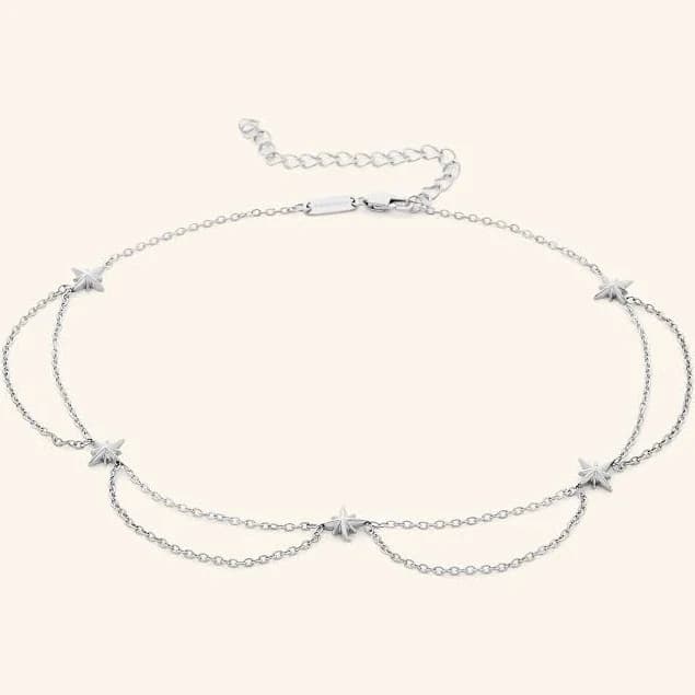 Nominal 18K Gold Plated North Star Choker