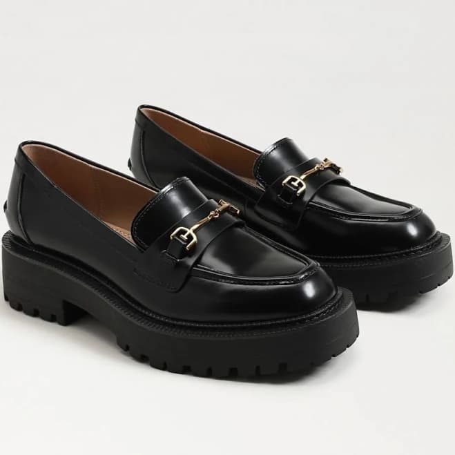 Sam Edelman Women's Lea Platform Lug Sole Leather Loafers