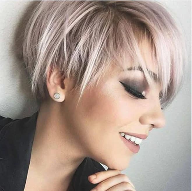 Women's Short Pink Blonde Layered Synthetic Wig For Cosplay & Daily