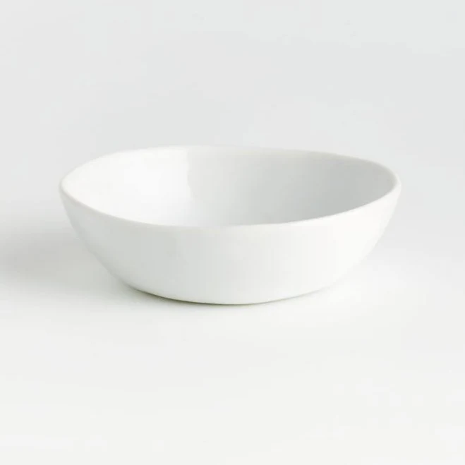 Crate & Barrel Mercer White Porcelain 5" Mini Bowl