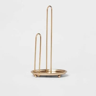 Delavan Collection Metal Wire Paper Towel Holder Gold