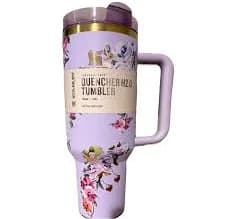 Stanley Quencher H2.0 Tumbler 40 oz Lavender Floral FlowState Lid Handle Straw