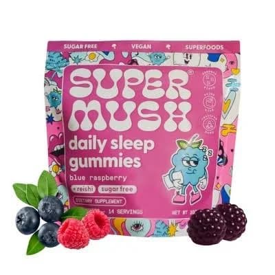SuperMush Daily Sleep Mushroom Supplement Gummies